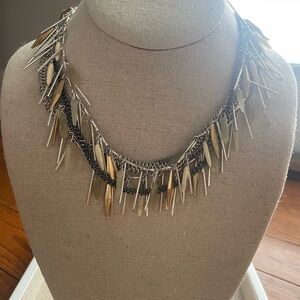 Stella & Dot  Silver and Gold fringe Women's Necklace